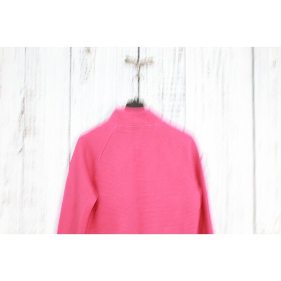 LL Bean Lakewashed Double-Knit Quarter Snap Pullover Rasp Berry S Pet - Picture 9 of 11